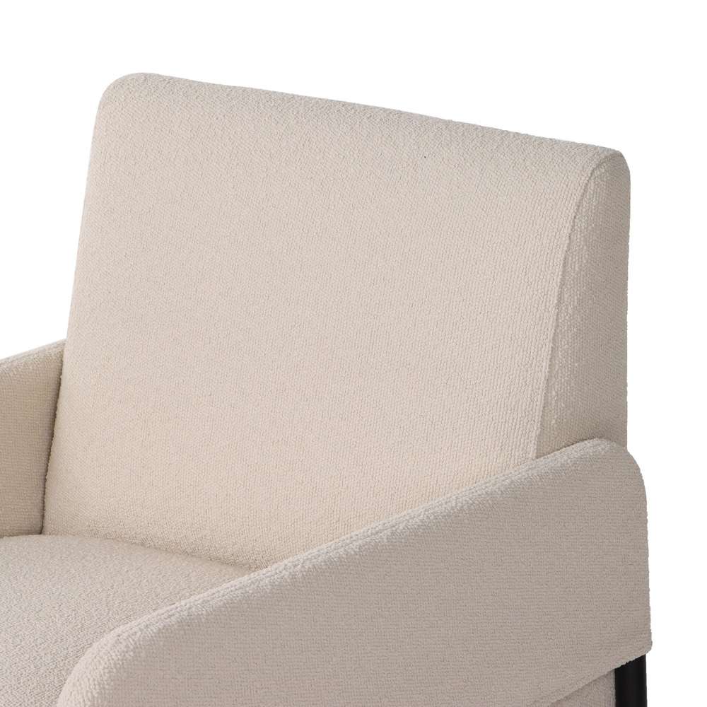 Four Hands - Ashford - Brickel Dining ArmChair - Fiqa Boucle Light Taupe - 235171-005 veiw 4