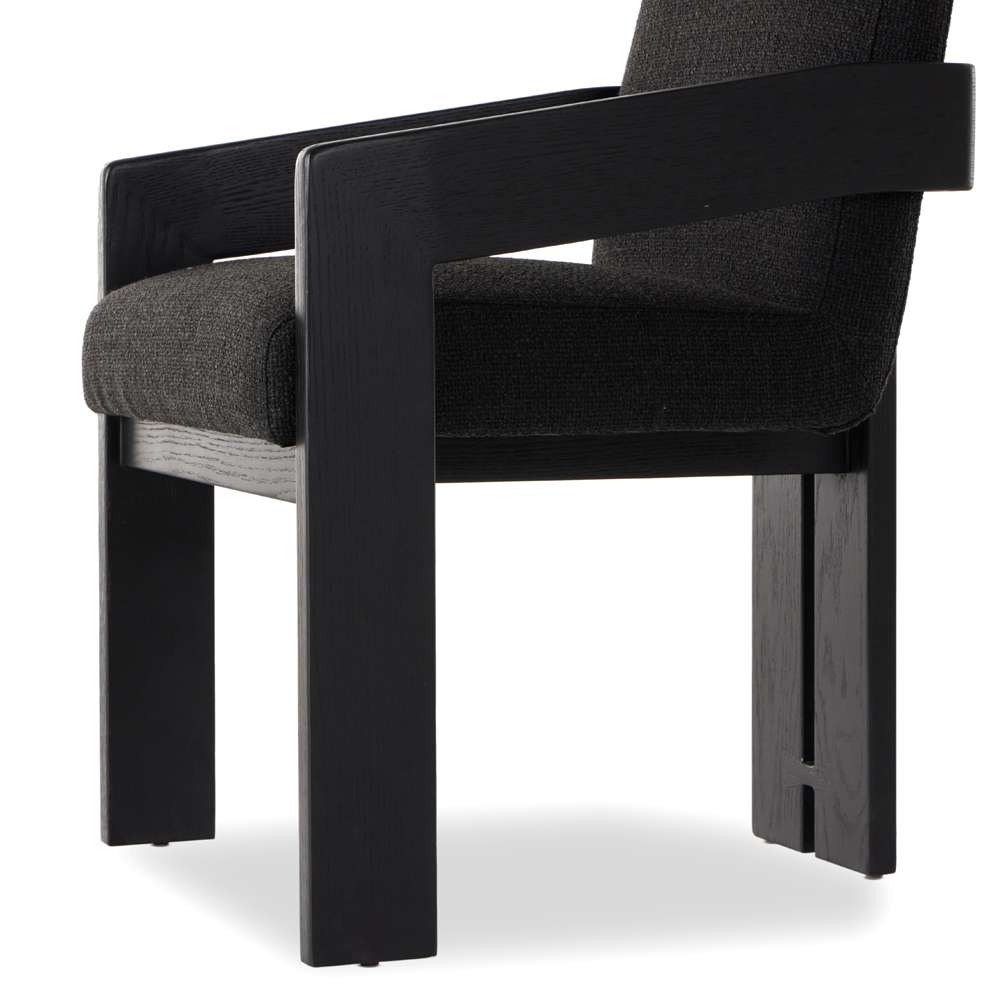 Four Hands - Ashford - Roxy Dining Armchair-Gibson Black - 236446-003 veiw 9