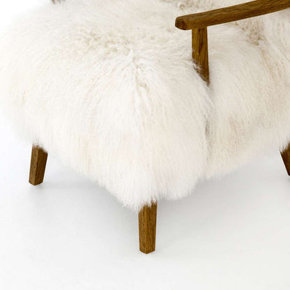 Four Hands - Ashland Armchair - Mongolia Cream Fur - 100637-002 veiw 5