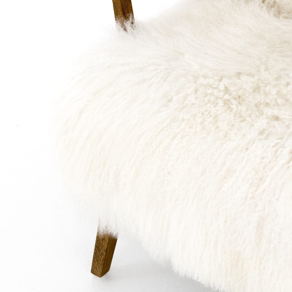 Four Hands - Ashland Armchair - Mongolia Cream Fur - 100637-002 veiw 8