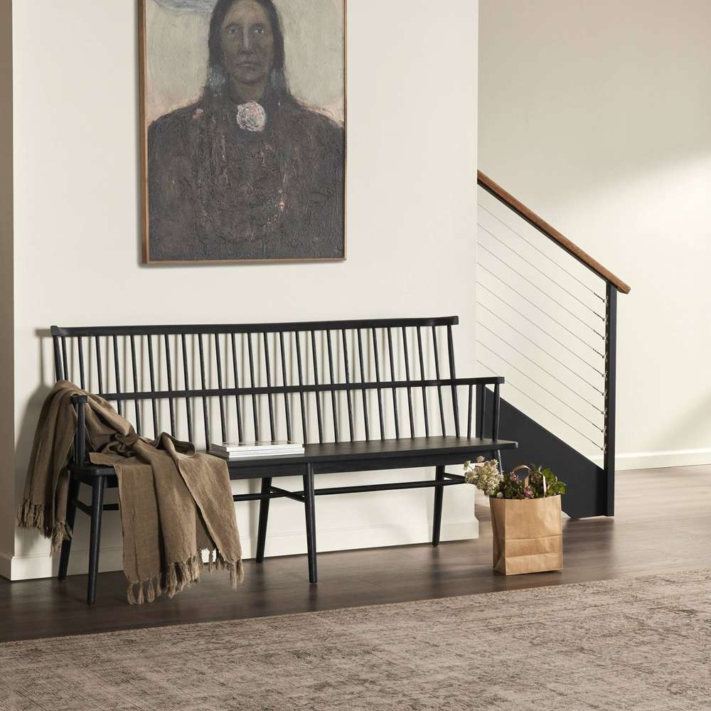 Four Hands - Aspen Large Bench - Black Oak - 104499-003 veiw 12