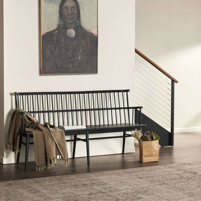 Four Hands - Aspen Large Bench - Black Oak - 104499-003 veiw 12