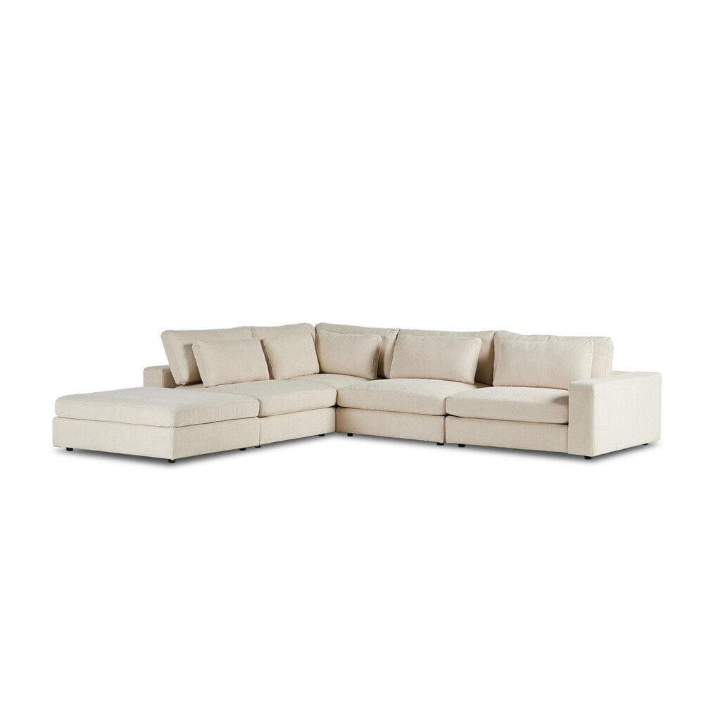 Four Hands - Atelier - Bloor 4-Piece Sectional W/ Ottoman - Clairmont Ivory - 106153-008 veiw 1