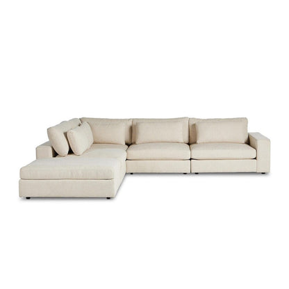 Four Hands - Atelier - Bloor 4-Piece Sectional W/ Ottoman - Clairmont Ivory - 106153-008 veiw 2