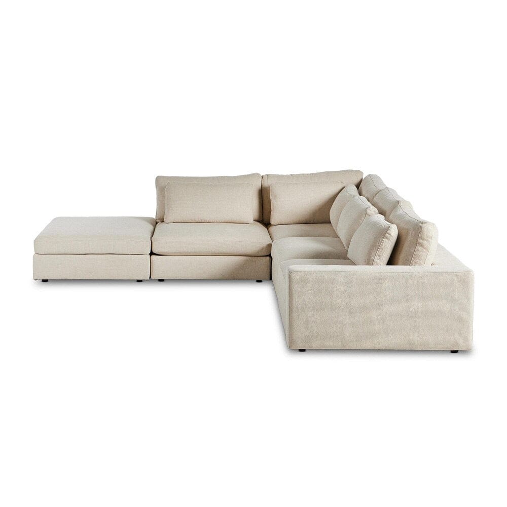 Four Hands - Atelier - Bloor 4-Piece Sectional W/ Ottoman - Clairmont Ivory - 106153-008 veiw 3