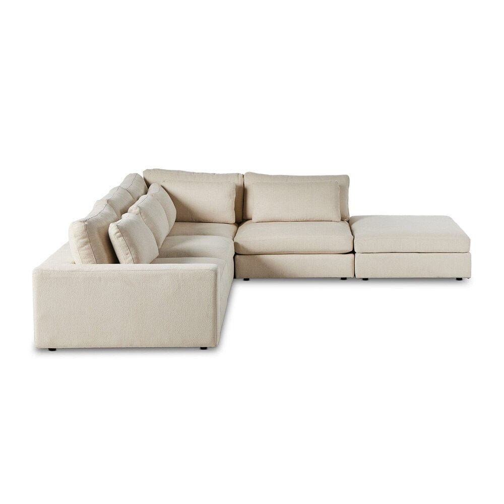 Four Hands - Atelier - Bloor 4-Piece Sectional W/ Ottoman - Clairmont Ivory - 106156-007 veiw 3