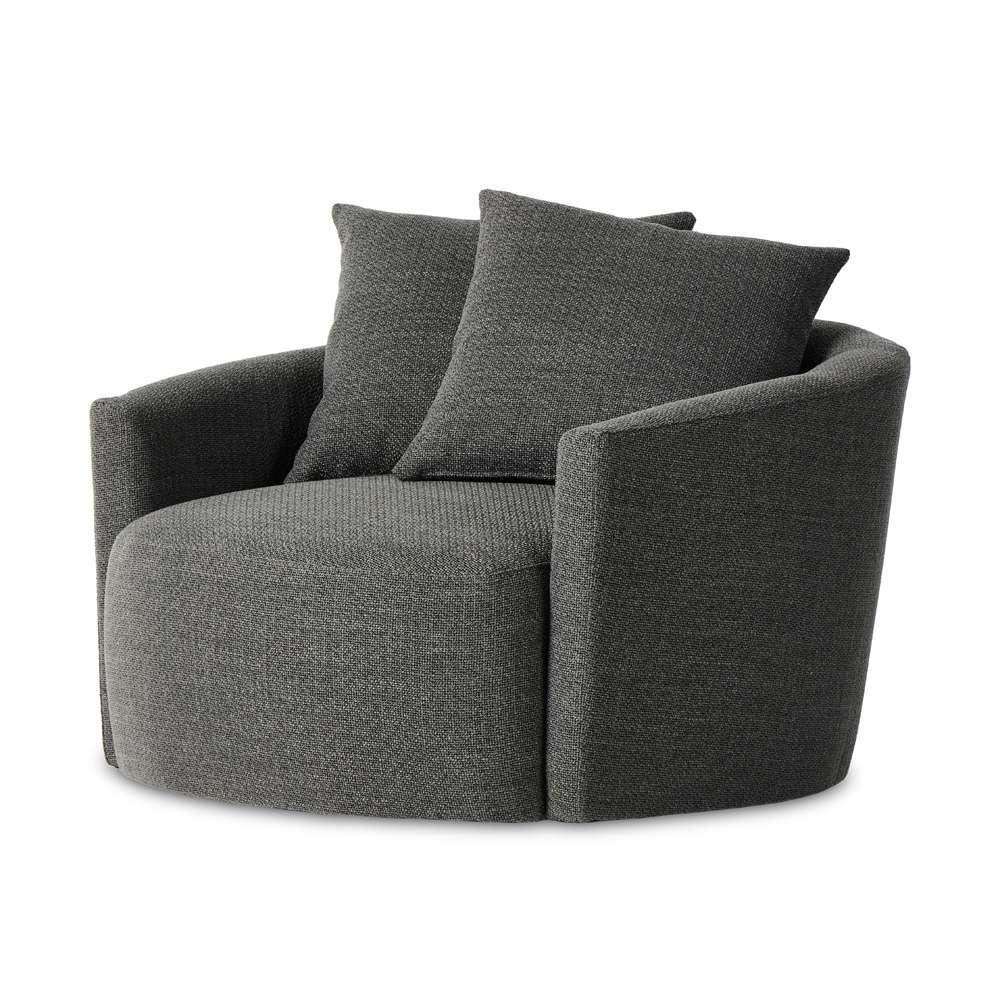 Four Hands - Atelier - Chloe Swivel Chair-Gibson Smoke - 228290-002 veiw 1