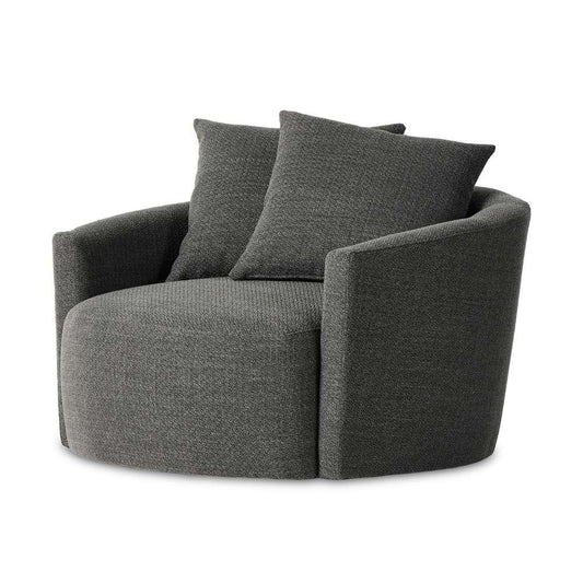 Four Hands - Atelier - Chloe Swivel Chair-Gibson Smoke - 228290-002 veiw 1