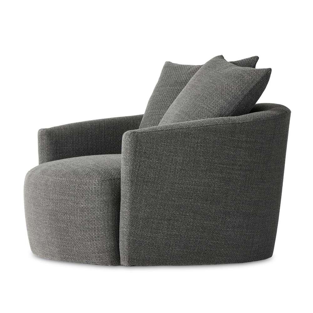 Four Hands - Atelier - Chloe Swivel Chair-Gibson Smoke - 228290-002 veiw 2