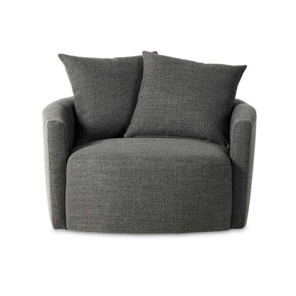 Four Hands - Atelier - Chloe Swivel Chair-Gibson Smoke - 228290-002 veiw 3