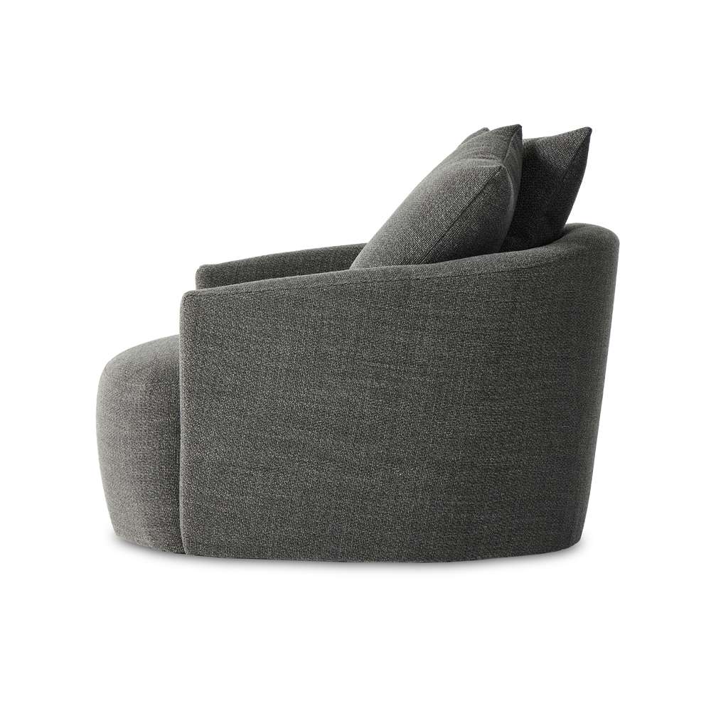 Four Hands - Atelier - Chloe Swivel Chair-Gibson Smoke - 228290-002 veiw 4