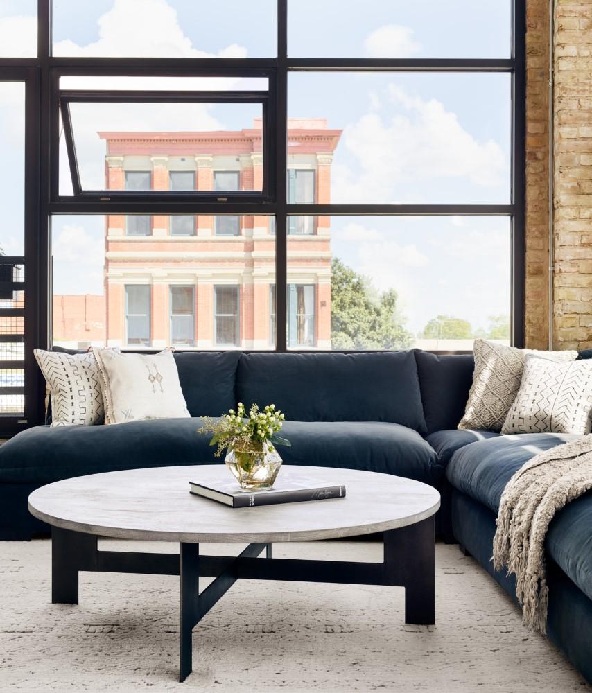 Four Hands - Grant Armless Sofa - Henry Charcoal - UATR-010-1-152 veiw 10