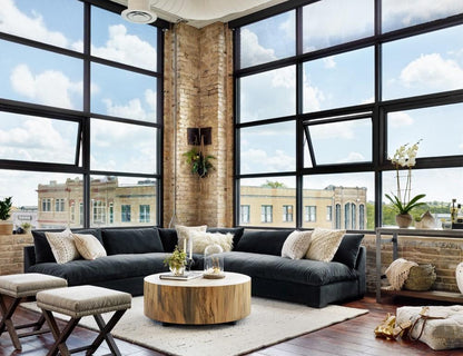 Four Hands - Grant Armless Sofa - Henry Charcoal - UATR-010-1-152 veiw 12