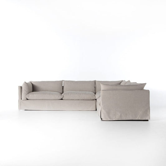 Four Hands - Atelier - Habitat Slipcover 3-Piece Sectional - Bennett Moon - UATR-018-925_CLOSEOUT view 2