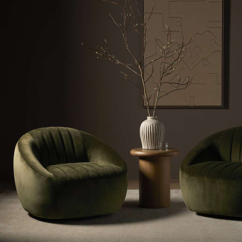 Four Hands - Audie Swivel Chair - Surrey Olive - 226408-007 veiw 5