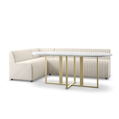 Four Hands - Augustine Dining Banquette, L-Shape - Capri Oatmeal - 231702-001 veiw 2