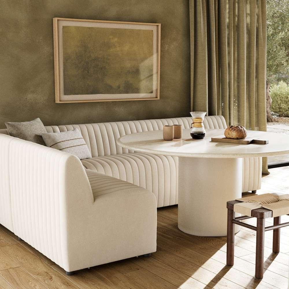 Four Hands - Augustine Dining Banquette, L-Shape - Capri Oatmeal - 231704-001 veiw 5
