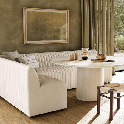 Four Hands - Augustine Dining Banquette, L-Shape - Capri Oatmeal - 231704-001 veiw 5