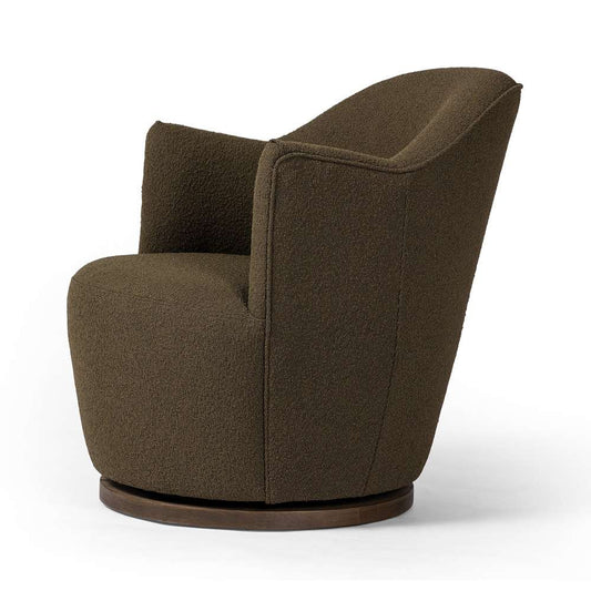 Four Hands - Aurora Swivel Chair - FIQA Boucle Olive - 106102-036 veiw 2