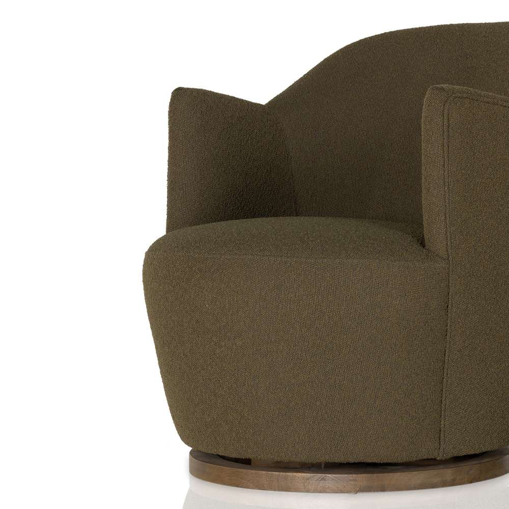 Four Hands - Aurora Swivel Chair - FIQA Boucle Olive - 106102-036 veiw 13