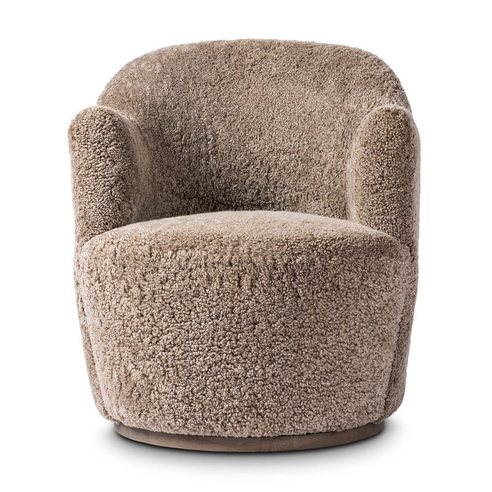 Four Hands - Aurora Swivel Chair - Taupe Shearling - 106102-038 view 1