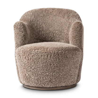 Four Hands - Aurora Swivel Chair - Taupe Shearling - 106102-038 view 1
