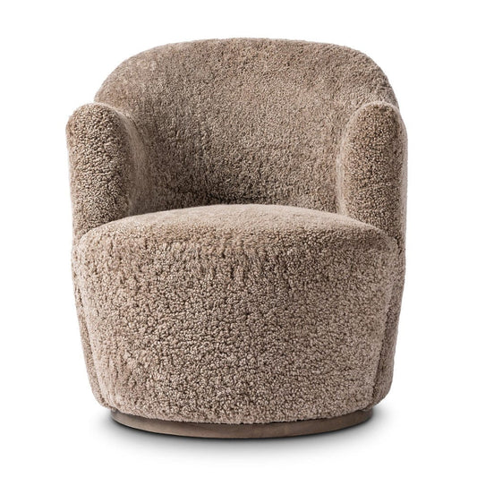 Four Hands - Aurora Swivel Chair - Taupe Shearling - 106102-038 view 1