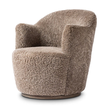 Four Hands - Aurora Swivel Chair - Taupe Shearling - 106102-038 view 2