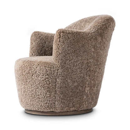 Four Hands - Aurora Swivel Chair - Taupe Shearling - 106102-038 view 4