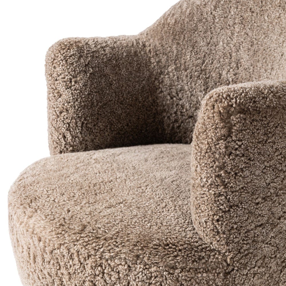 Four Hands - Aurora Swivel Chair - Taupe Shearling - 106102-038 view 7