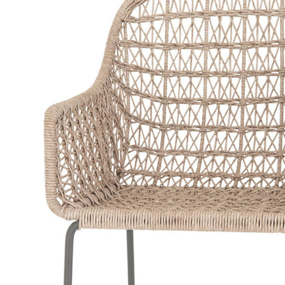 Four Hands - Bandera Outdoor Woven Bar Stool - Wht - JLAN-124B veiw 9