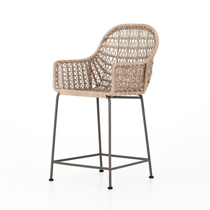 Four Hands - Bandera Outdoor Woven Counter Stool - Wht - JLAN-125B view 1