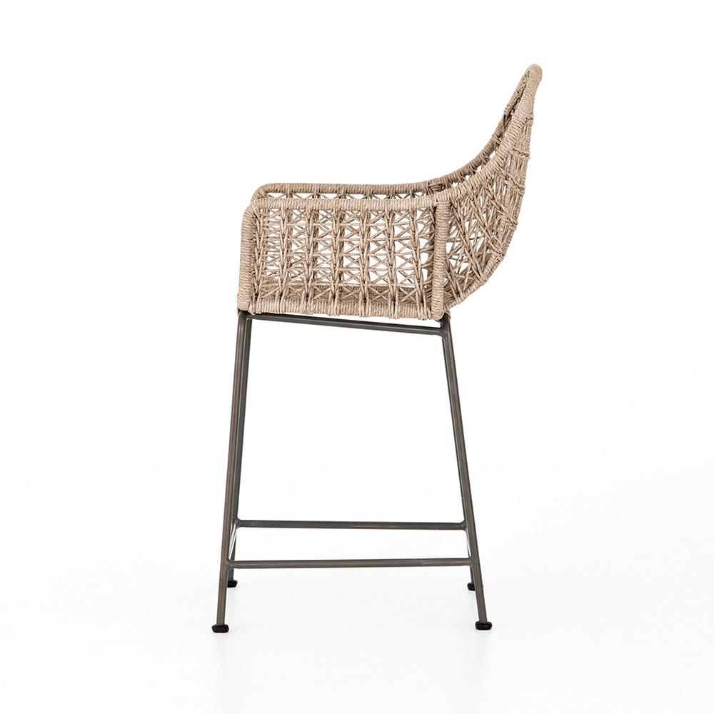 Four Hands - Bandera Outdoor Woven Counter Stool - Wht - JLAN-125B view 3