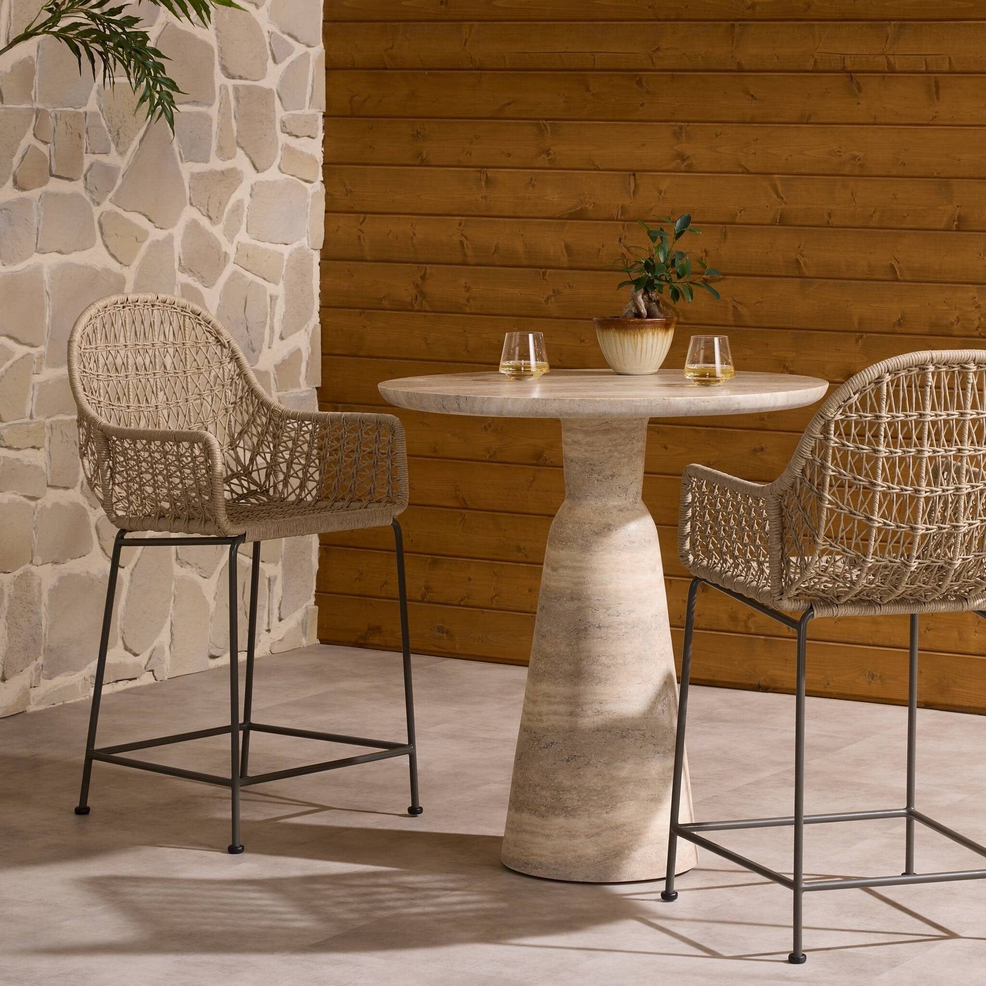 Four Hands - Bandera Outdoor Woven Counter Stool - Wht - JLAN-125B view 13
