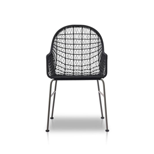 Four Hands - Bandera Outdoor Woven Dining Chair - Smoke Black - 106894-006 view 1