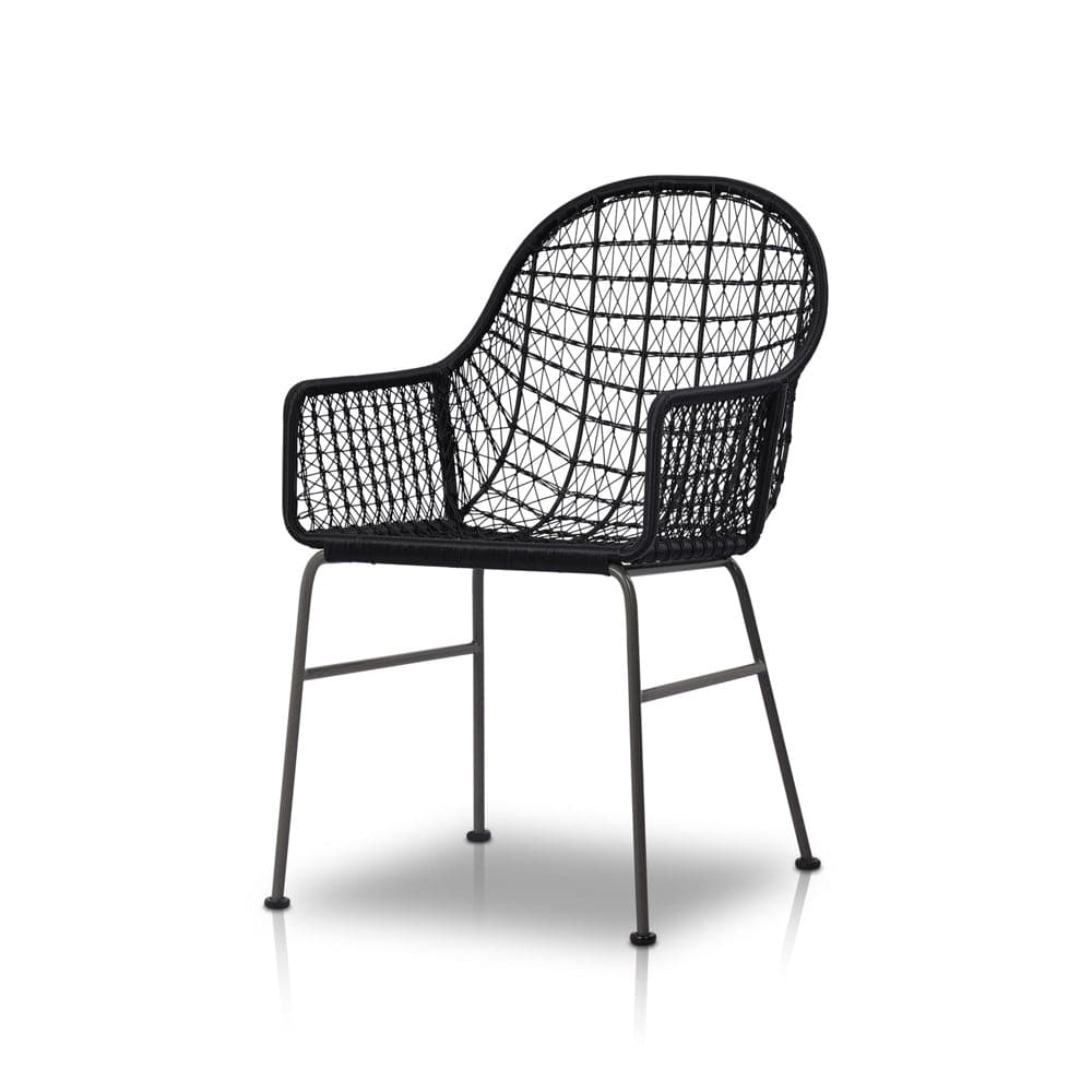 Four Hands - Bandera Outdoor Woven Dining Chair - Smoke Black - 106894-006 view 2