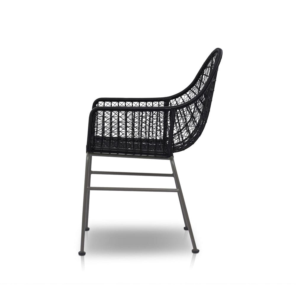 Four Hands - Bandera Outdoor Woven Dining Chair - Smoke Black - 106894-006 view 3