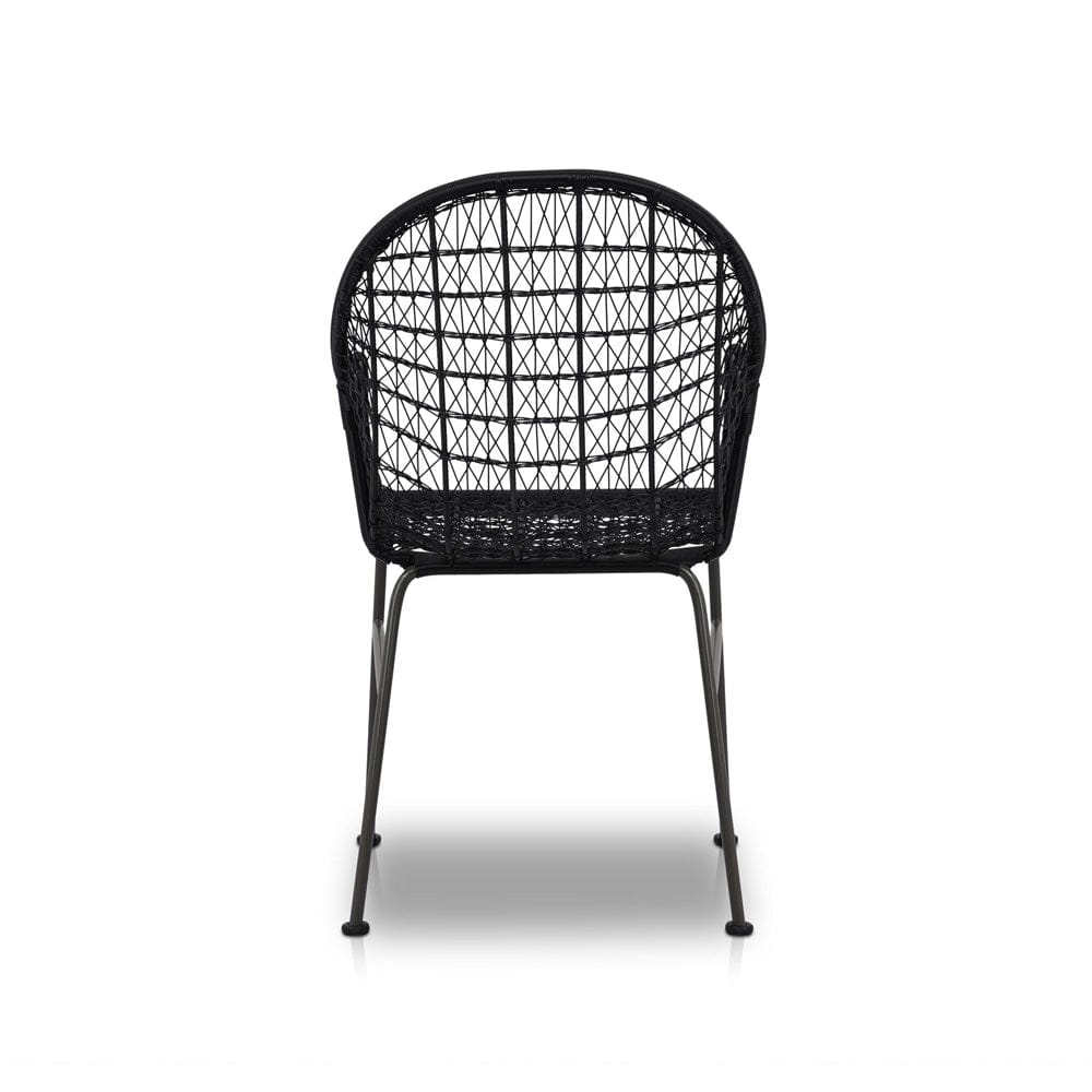 Four Hands - Bandera Outdoor Woven Dining Chair - Smoke Black - 106894-006 view 4