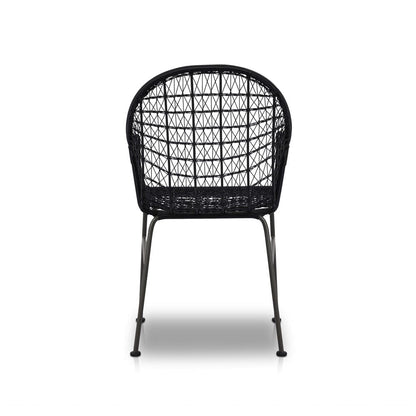 Four Hands - Bandera Outdoor Woven Dining Chair - Smoke Black - 106894-006 view 4