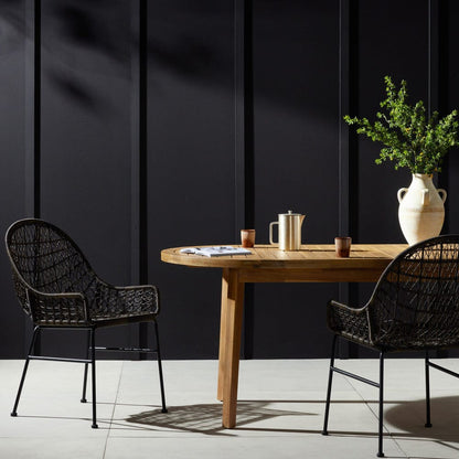 Four Hands - Bandera Outdoor Woven Dining Chair - Smoke Black - 106894-006 view 11