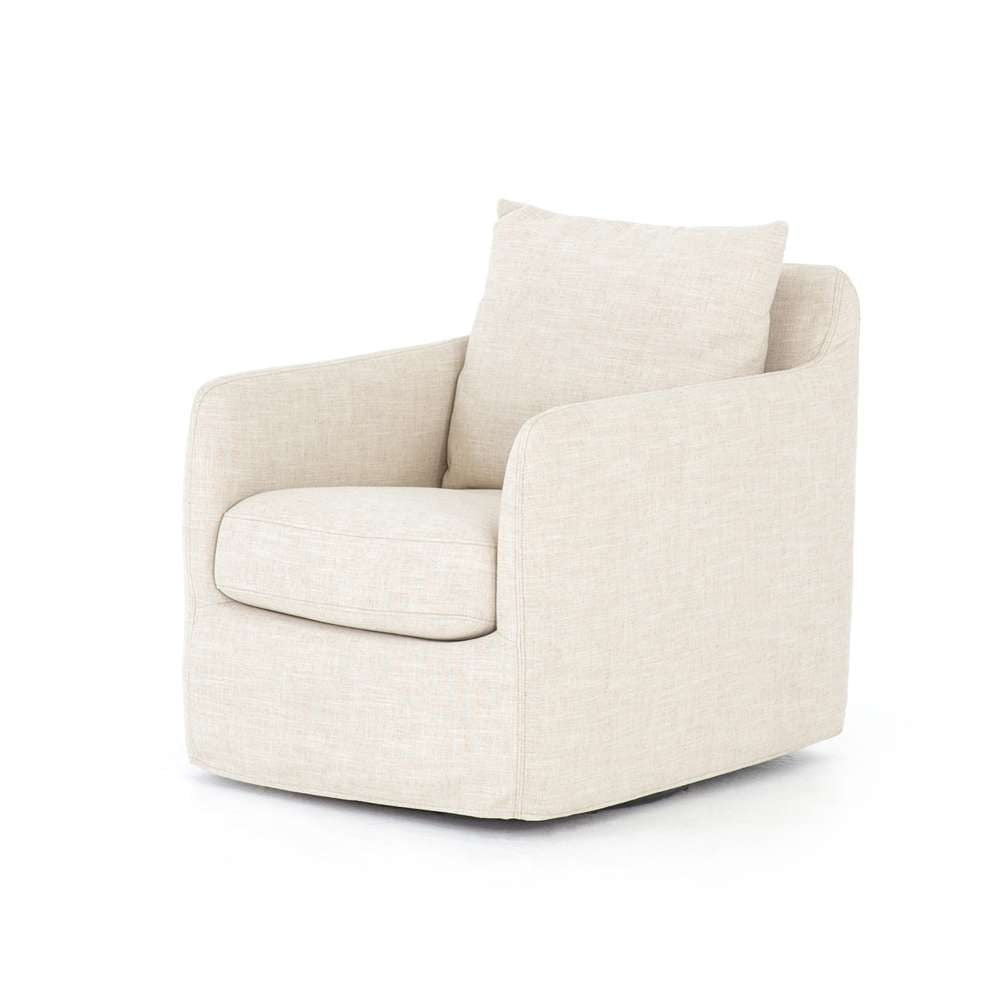 Four Hands - Banks Swivel Chair - Cambric Ivory - 106182-087 veiw 1