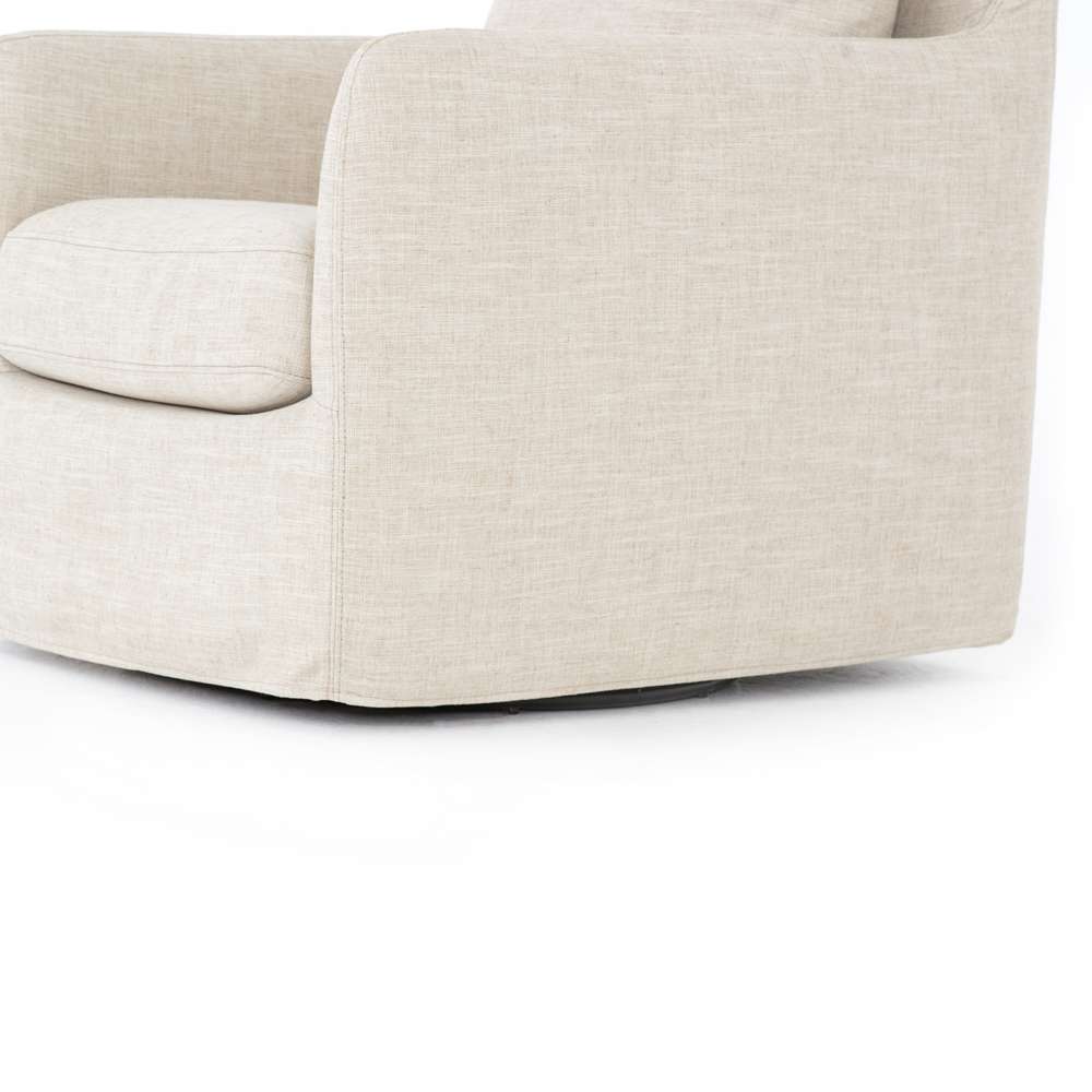 Four Hands - Banks Swivel Chair - Cambric Ivory - 106182-087 veiw 3
