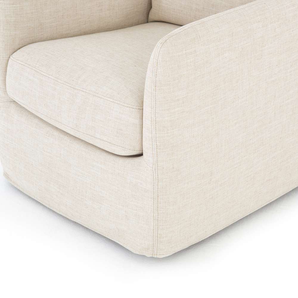 Four Hands - Banks Swivel Chair - Cambric Ivory - 106182-087 veiw 5