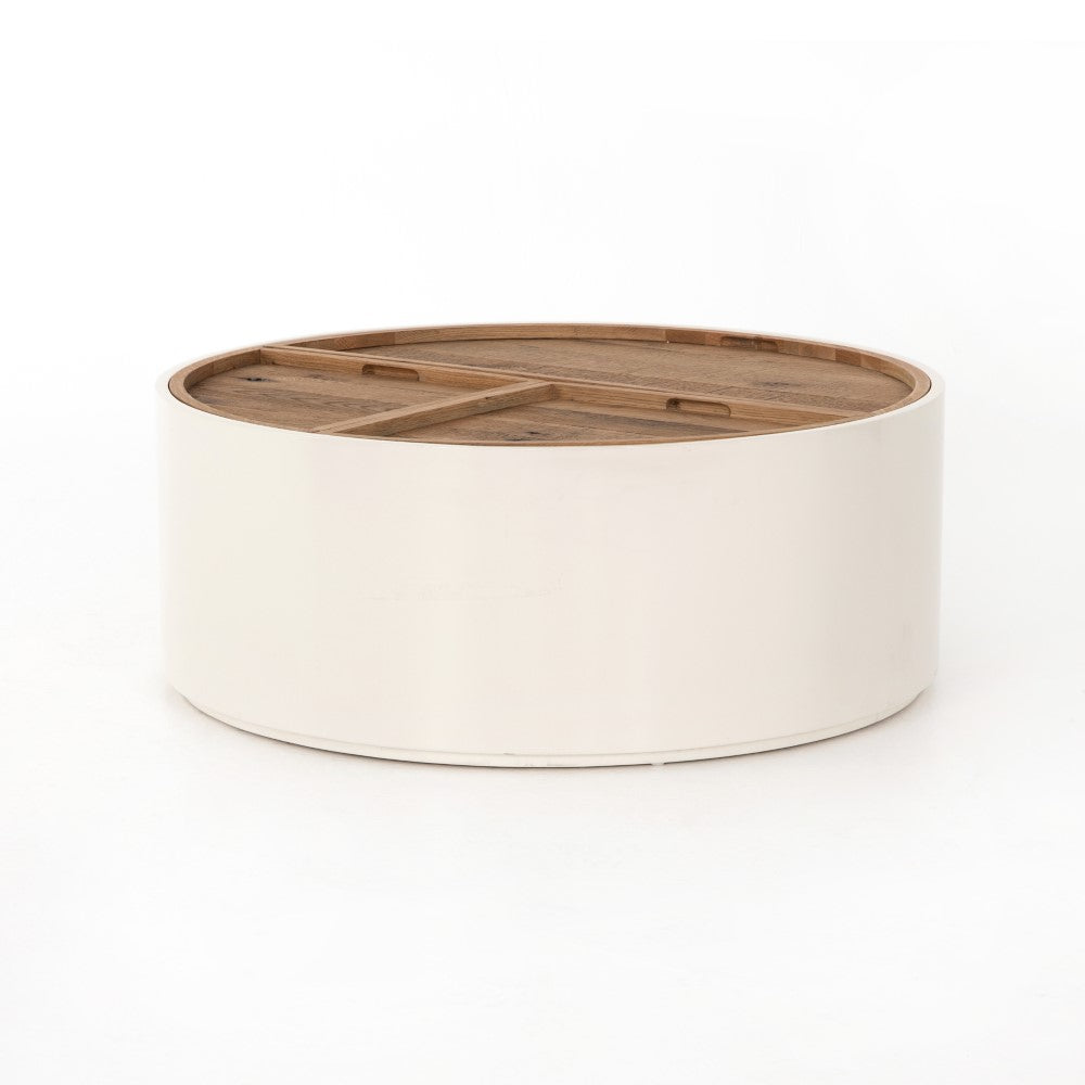 Four Hands - Cas Drum Coffee Table - Cream - VBAR-047A veiw 1