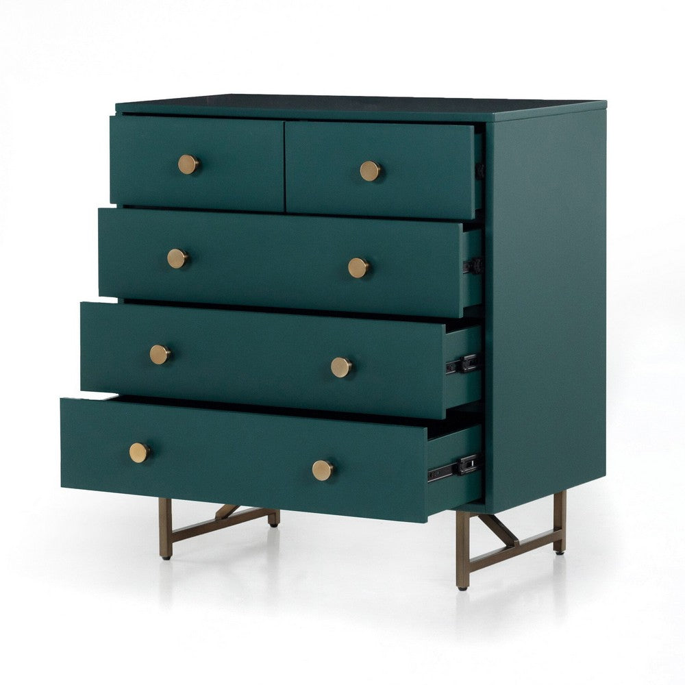 Four Hands - Belfast - Van 5 Drawer Dresser - Juniper Green - VBFS-059_CLOSEOUT view 2