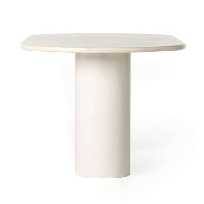 Four Hands - Belle Oval Dining Table - Cream Marble - 229499-001 veiw 5