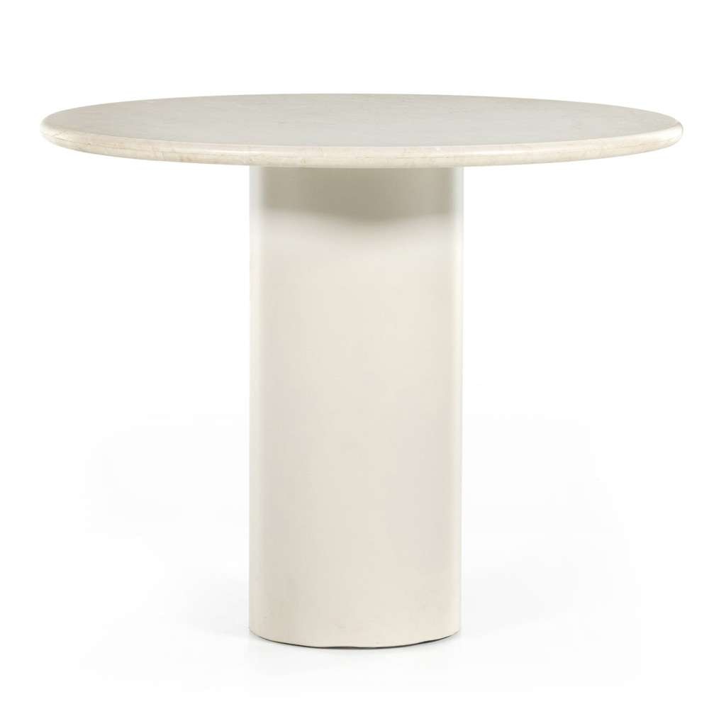 Four Hands - Belle Round Dining Table - Cream Marble - 224424-001 veiw 1