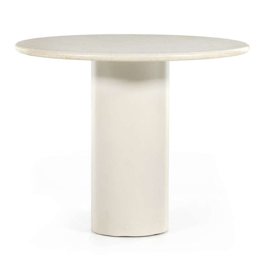 Four Hands - Belle Round Dining Table - Cream Marble - 224424-001 veiw 1