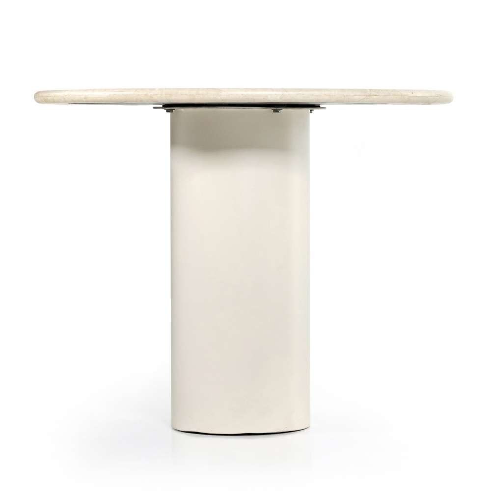 Four Hands - Belle Round Dining Table - Cream Marble - 224424-001 veiw 6