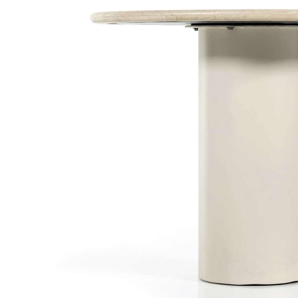 Four Hands - Belle Round Dining Table - Cream Marble - 224424-001 veiw 8